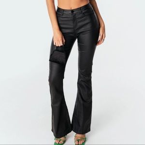 Edikted Luna Faux Leather Pants